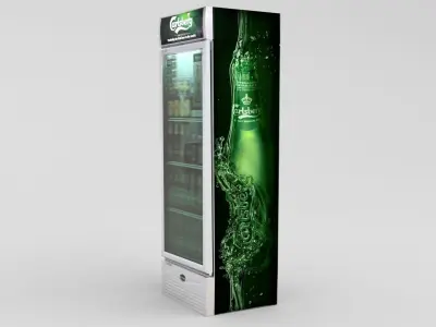 Carlsberg Fridge Low-poly 3D model