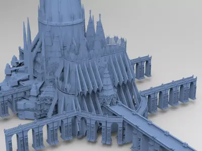 Angelic Cathedral Palace Baroque gothic 4  3D model