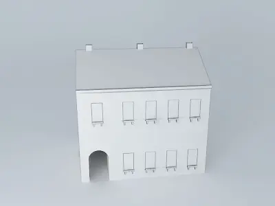 19th Century House Low-poly 3D model