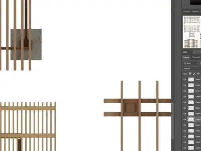 2D Outdoor top View Pergola Plans PNG PSD PDF 13 layers  Texture