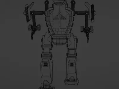 Axzon Mech Robot Low-poly 3D model