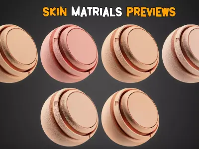 30 Skin Smart Materials and PBR Texture   Vol 24 Low-poly 3D model