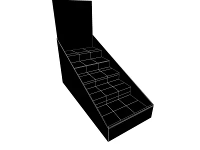 Product Display Stand Cardboard v1 003 Low-poly 3D model