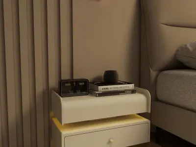 Floating Modern Nightstand 3D model