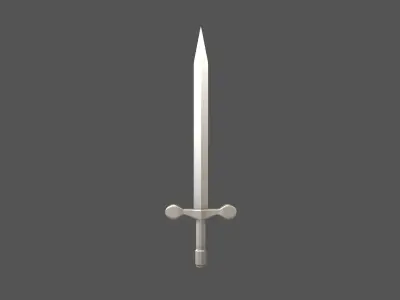 Cartoon Sword v1 007 Low-poly 3D model