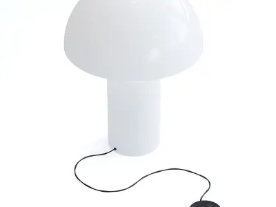 White Table Lamp 3D model