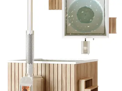 Bath tub 2 font 3D model