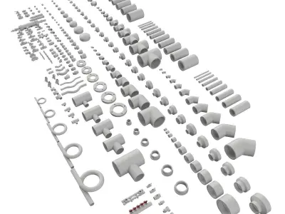Plastic fittings Big n1 3D model