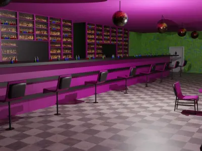 Night Club Low-poly 3D model