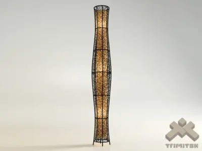 Exotic mesh lamp - Tower Low-poly 3D model