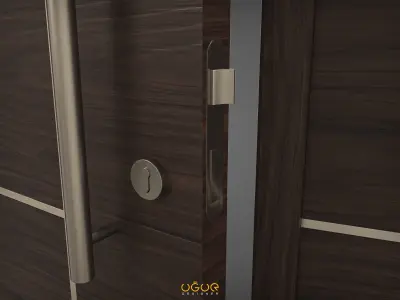 Door 3d Model modern front Free 3D model