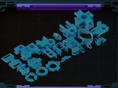 Kitbash hard surface pack automatic num4 3D model