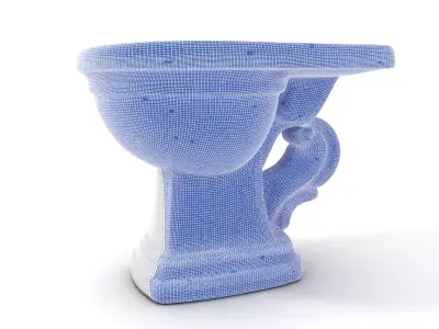 Classic White Toilet model pack Low-poly 3D model