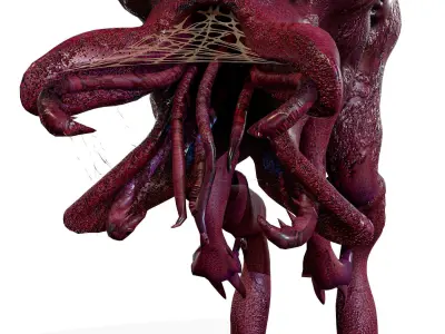alien octopus creature 3D model