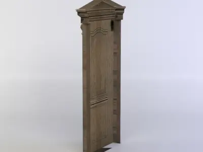 Door wooden Low-poly 3D model buy