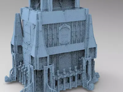 Dark Magic Fort architecture Tower large 3D model