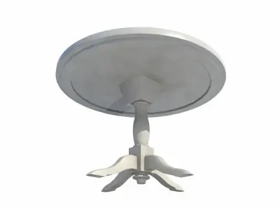 Round Dining Table 13 PBR Low-poly 3D model