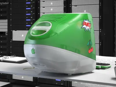  Apple iMac 1998 Green with Stickers 