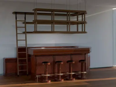 Bar counter or living room 3D model