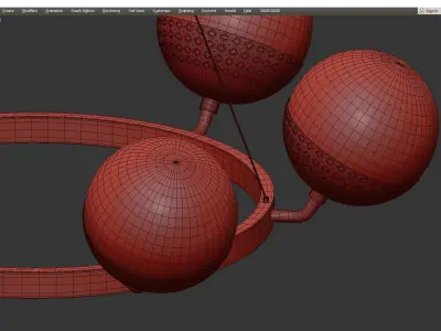 CEILING ORB CHELSOM Low-poly 3D model