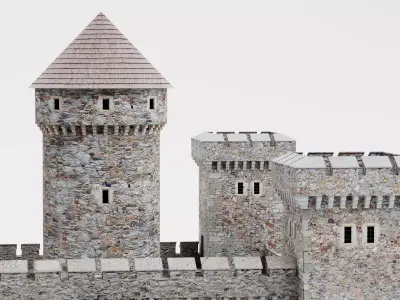 -Medieval Castle V3- 3D model