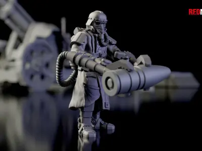 Earthshaker cannon Heavy artillery of the Imperial Force 3D print model