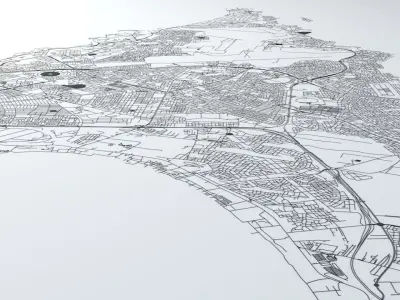 Dakar Road Network and Streets 3D model