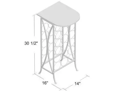 Vanderhoff Floor Wine Bottle Rack 3D model
