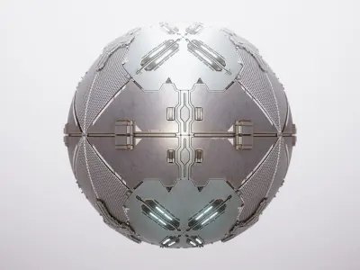 PBR Sci-Fi Spaceship Texture 01 Low-poly 3D model