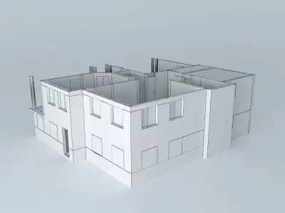 Two store house project Free 3D model