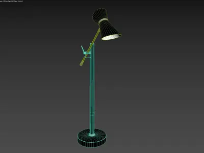 Modern table lamp black 3D model