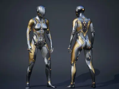 Sci-Fi Female 4 Low-poly 3D model