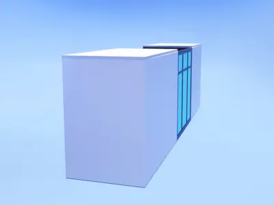 Show window in store Low-poly 3D model