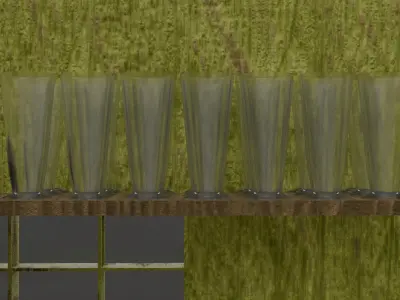 Rustic Diner Interior with Bar and Seating Free 3D model