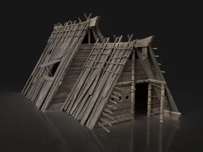 NEXT GEN VIKING MEDIEVAL VILLAGE SETTLEMENT BUILDER COLLECTION Low-poly 3D model