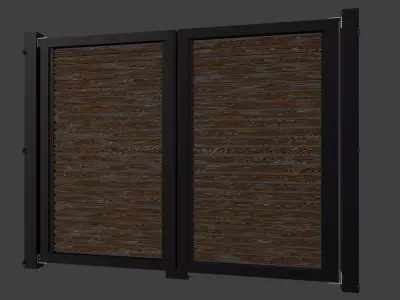Horizontal Slat Single Gate 3D model