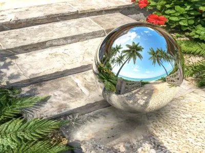 8K Tropical Beach Villa HDRI  360 Panorama 32 bit EXR  HDR  JPG 3D model