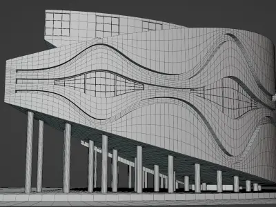 Future public building 3D model