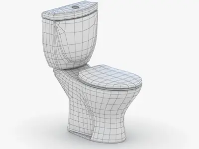 1546 - Toilet Low-poly 3D model