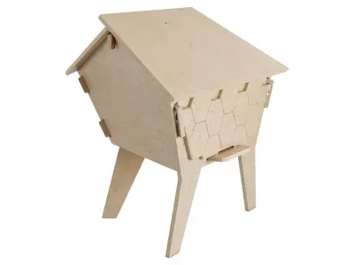 Plywood Beehive 3D model