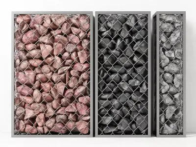 Gabion medium rock stone 3D model