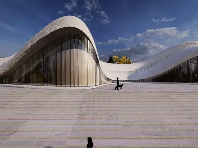 Amorphous Organic Cultural and Arts Center  Futuristic Design   3D model