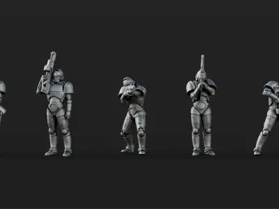  25 Sci Fi Soldier figures 3D print model
