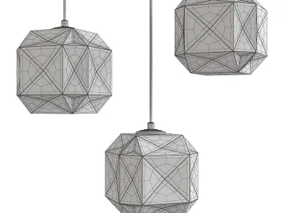 Mimo Cube Pendant Light Low-poly 3D model