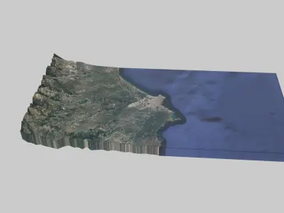 Lattakia City Low-poly 3D model