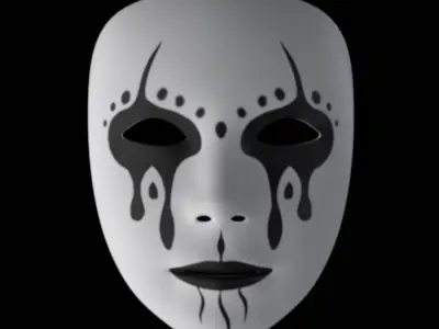 Harlequin Mask 3D model