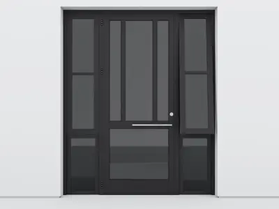 Aluminium door 212 3D model