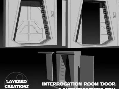 Fortress Inquisitorius Interrogation Room Door 3D print model