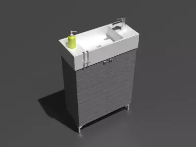 Compact Sink and Vanity 3D model