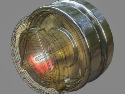 Warning light turtle 3D model